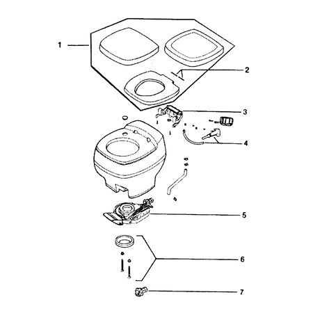 Thetford Thetford 36768 Aqua-Magic Aurora - Seat and Cover, White 36768